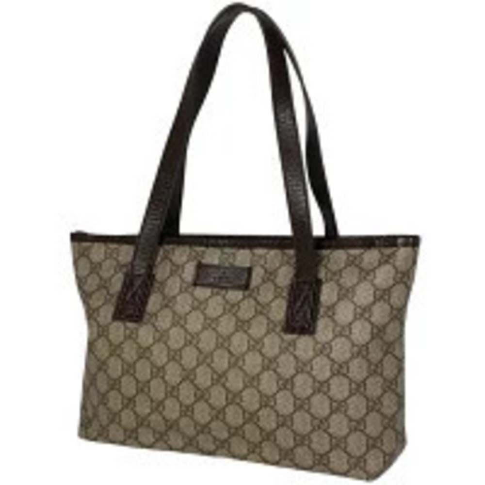Gucci GG beige shoulder tote brown canvas bag Tan Brown - Picture 2 of 5